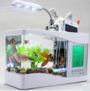 Aquarium Usb Desktop Mini Aquarium With Led Clock Calendar